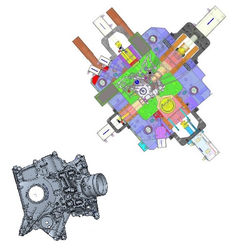 汽车链条盖压铸模具